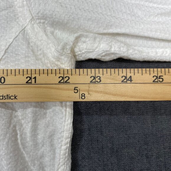 A21 Mens XL White Textured Long-Sleeve Button-Up Shirt W/ Contrast Accents - Picture 11 of 11